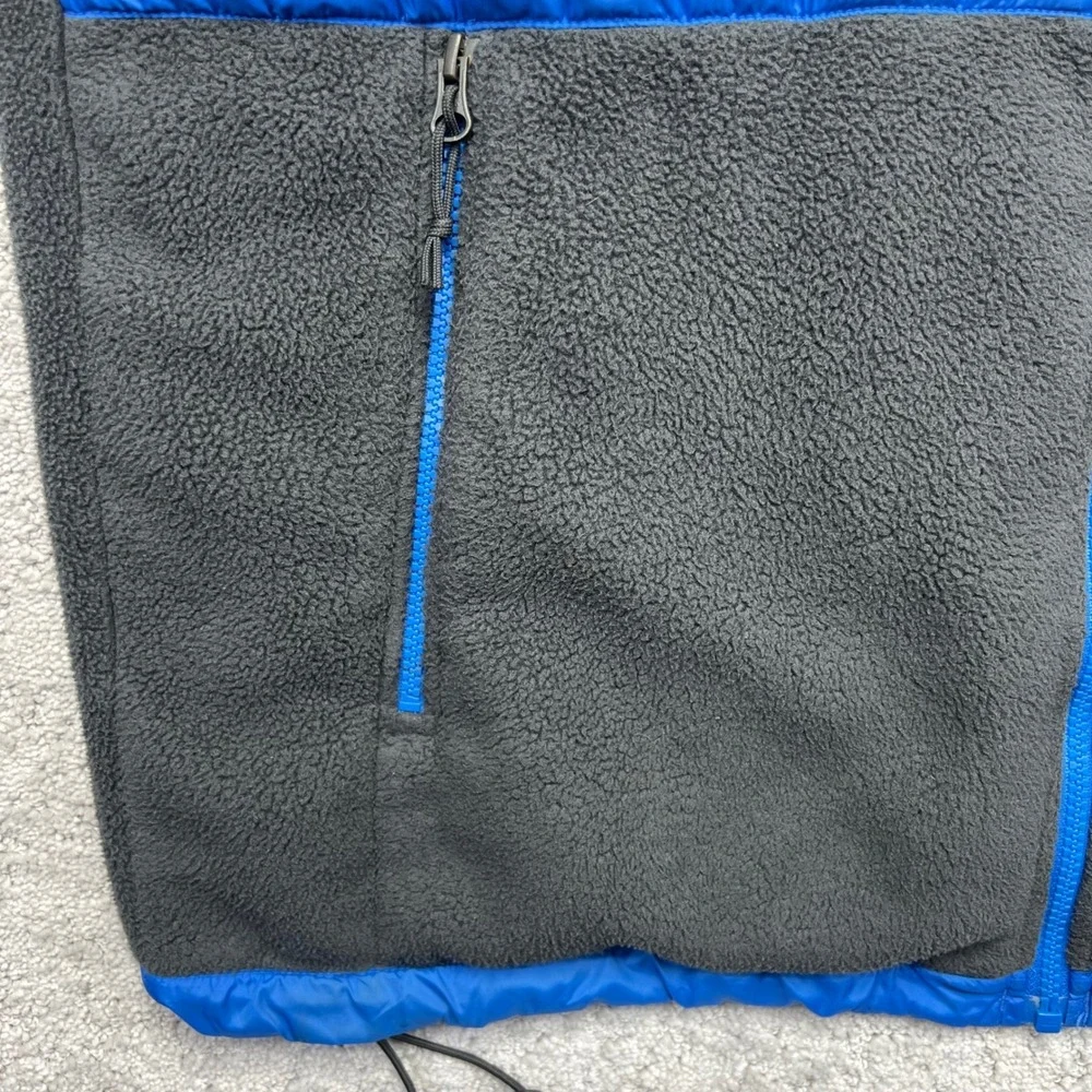 The North Face Jacket Mens Large Blue Grey 550 Down Polartec Fleece Denali